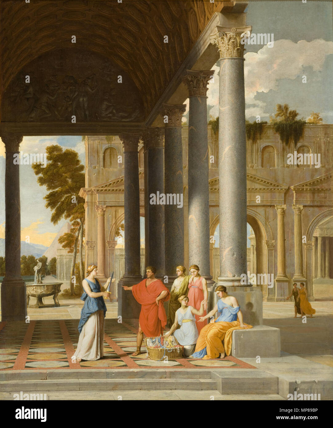 La découverte d'Achille parmi les filles de Lycomedes entre 1640 et 1645 circa circa. 710 Jean Lemaire - découvert Achille parmi les filles de Lycomedes Banque D'Images