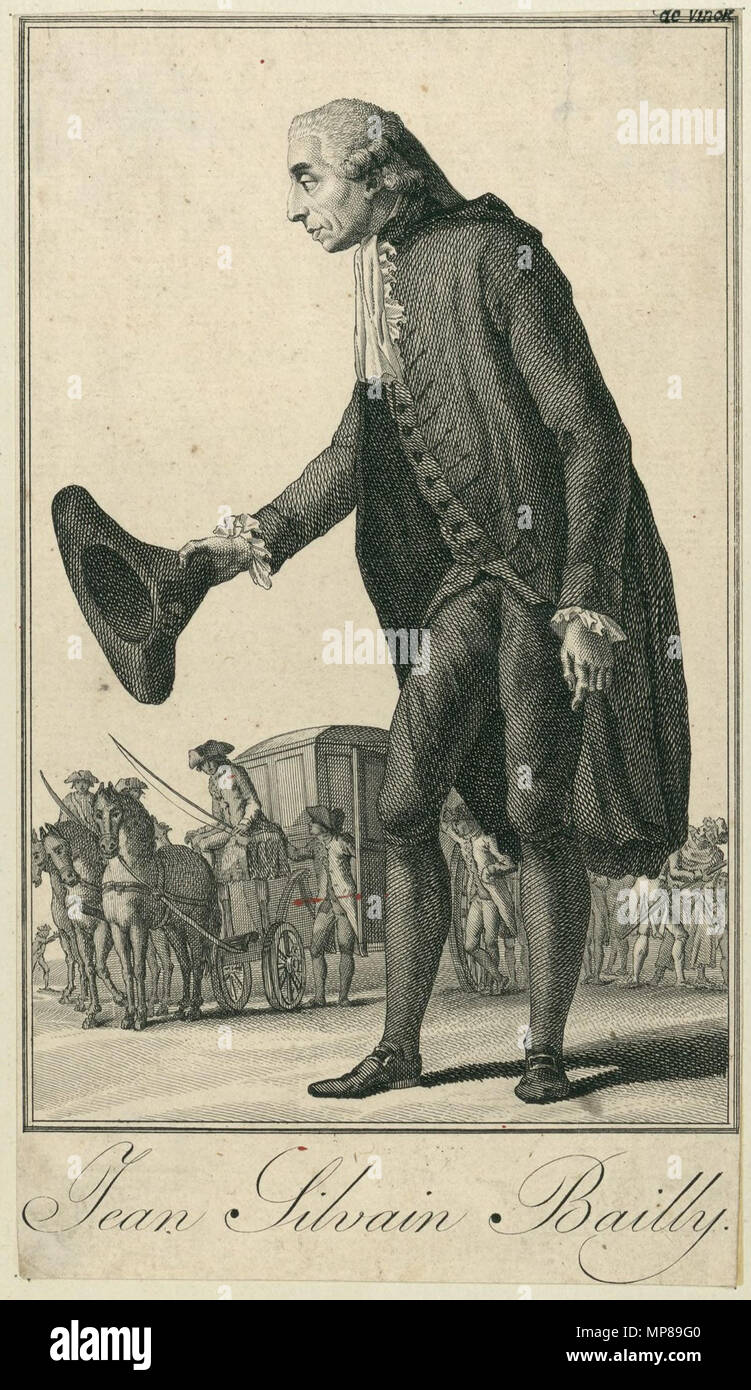 . Français : Jean Silvain Bailly . circa 1789. 711 Jean Silvain Bailly Banque D'Images