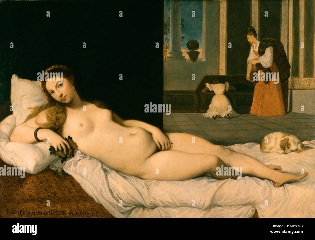 Jean-Auguste-Dominique Ingres (Français, 1780-1867). 'Vénus inclinables,' 1822. huile sur toile. Walters Art Museum (37,2392) : acquis par Henry Walters. 37,2392712 Jean-Auguste-Dominique Ingres - Vénus - Walters 372392 inclinables Banque D'Images