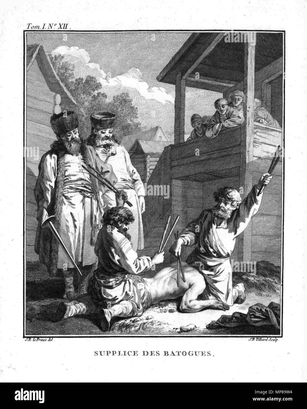 Aucun 712 Jean-Baptiste Le Prince, supplice des batogues (ch. 1765-1766) Banque D'Images