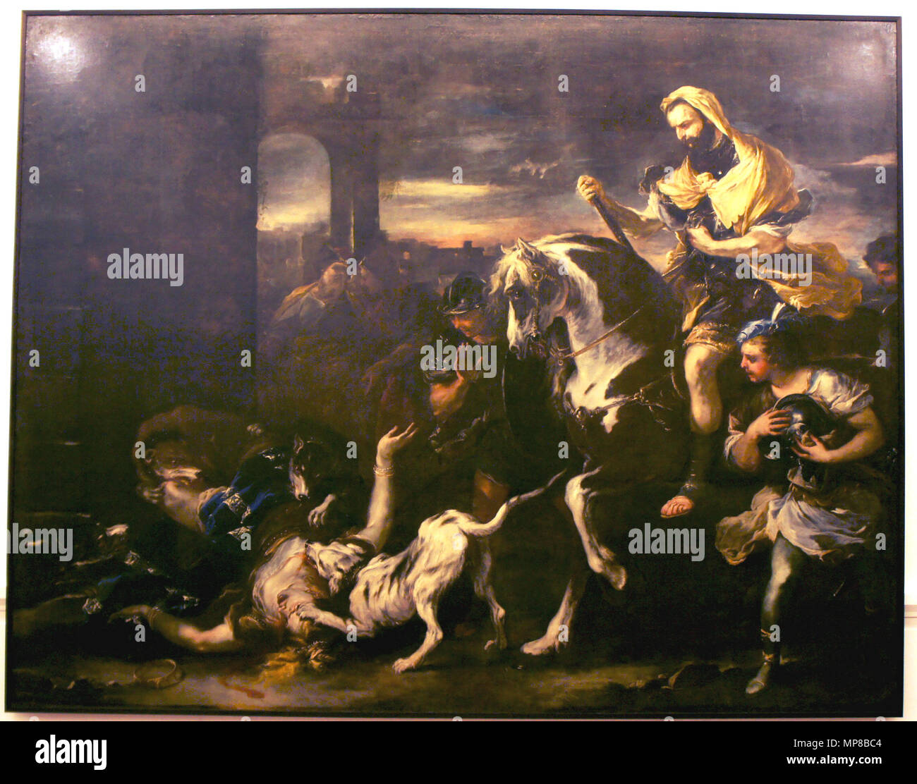 . Italiano : Jezabel divorata dai cani . 1680. Luca Giordano - Galleria Nazionale di Cosenza 719 Jezabel divorata dai cani - Giordano Banque D'Images