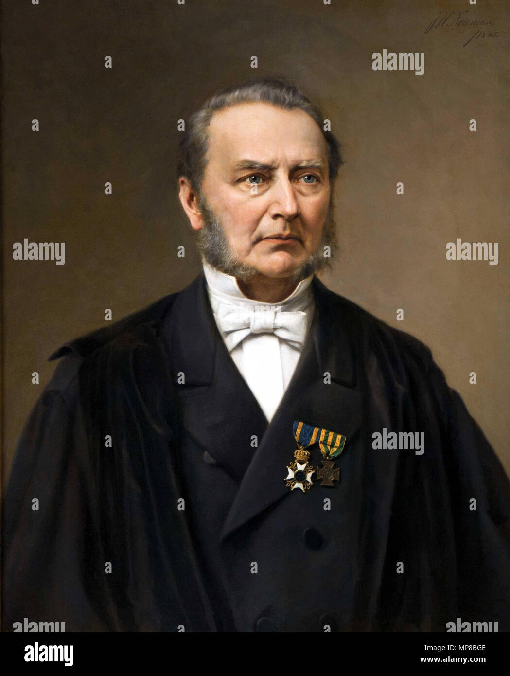 . Anglais : Joannes Henricus Scholten (1811-1885), professeur de l'Université de Leiden. Peinture de Johan Heinrich Neuman (1819-1898) . Octobre 188. Johan Heinrich Neuman (1819-1898) 719 JHScholten Banque D'Images