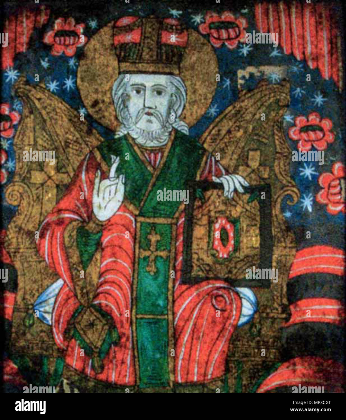 . Français : Un ierarh Pictură Sfântului Nicolae . Ioan Popp (n. 1774 - d. 1869) 672 Ioan Popp - Sfantul Nicolae Ierarh Banque D'Images