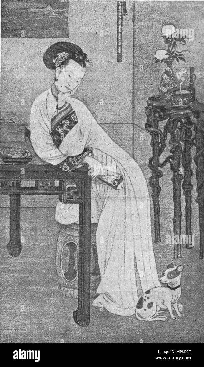 Tsu-Tsi impératrice chinoise. Vintage engraved illustration. Publié dans magazine en 1900 Banque D'Images