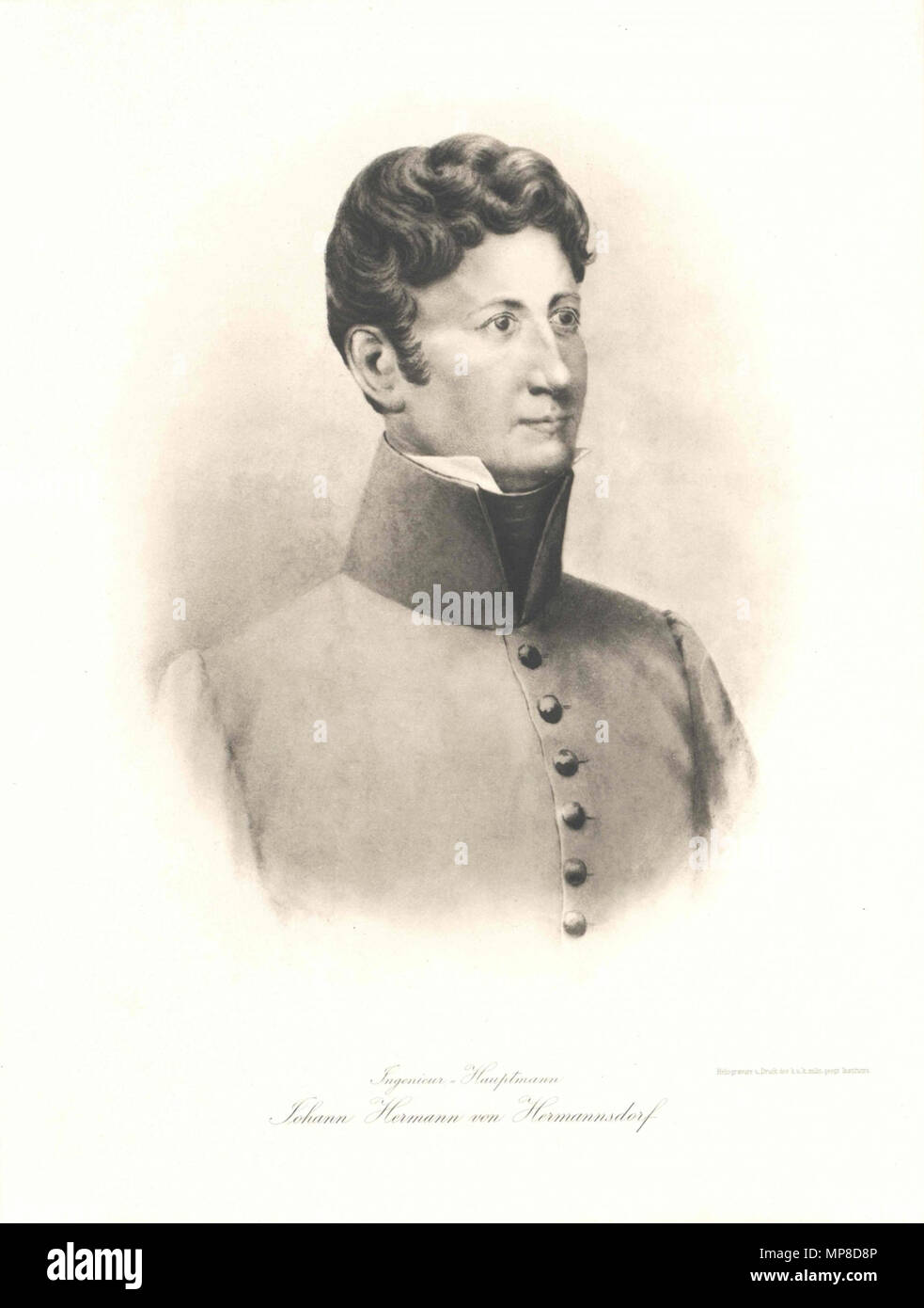 . Deutsch : Johann Hermann von Hermannsdorf (* 30. En novembre 1781, Prague 18. Mai 1809 am Predil-Pass) . avant 1810. k.u.k. milit.-geogr. Institut 726 Johann Hermann von Hermannsdorf Banque D'Images