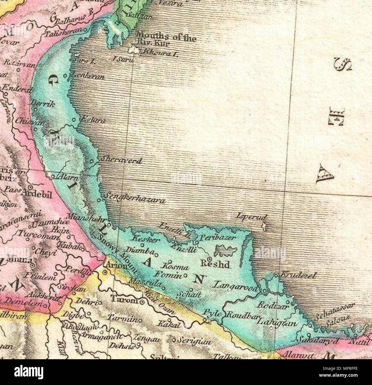 . Anglais : un rare et important 1818 Carte de la Perse par John Pinkerton. Montre à partir de la Mer Noire vers l'Est jusqu'à la vallée de l'Indus, s'étend du nord au sud et la mer d'Aral au golfe Persique et la mer d'Oman. Comprend les pays modernes de l'Iran et l'Afghanistan, ainsi que dans certaines régions d'à côté du Pakistan, le Koweït, l'Irak, la Turquie et l'Arabie. Les deux notes politiques et physiques des éléments géographiques, y compris les rivières, les montagnes, sous la mer, dangers divers régions tribales, les villes, les ruines, et les canaux. En particulier, les notes les ruines de Babylone et Persépolis tant. Dessiné par L. Herbert et gravé par S Banque D'Images