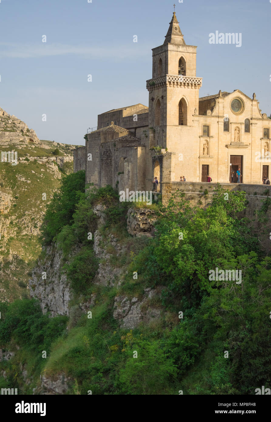 Matera (Basilicate) - Le centre historique de la merveilleuse ville de pierre du sud de l'Italie, une attraction touristique pour le fameux 'Sassi' vieille ville. Banque D'Images
