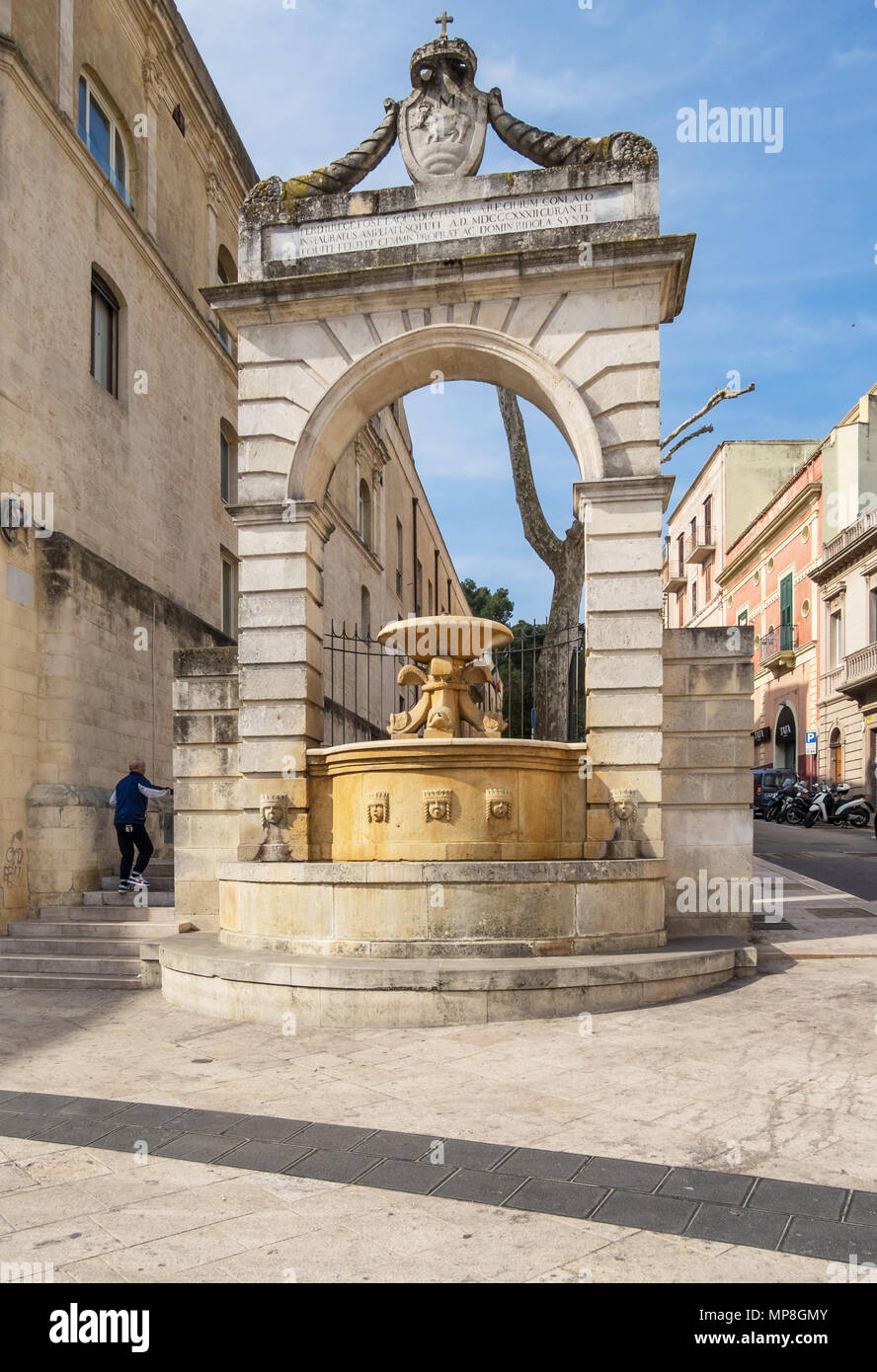 Matera (Basilicate) - Le centre historique de la merveilleuse ville de pierre du sud de l'Italie, une attraction touristique pour le fameux 'Sassi' vieille ville. Banque D'Images