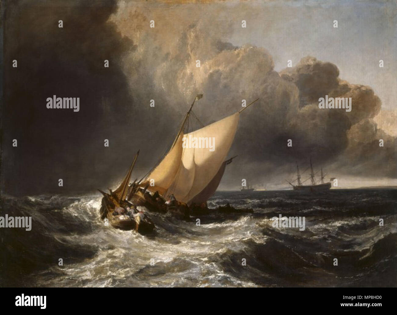 Bateaux néerlandais dans une tempête en 1801. 742 Joseph Mallord William Turner - bateaux hollandais dans une gale - WGA23163 Banque D'Images