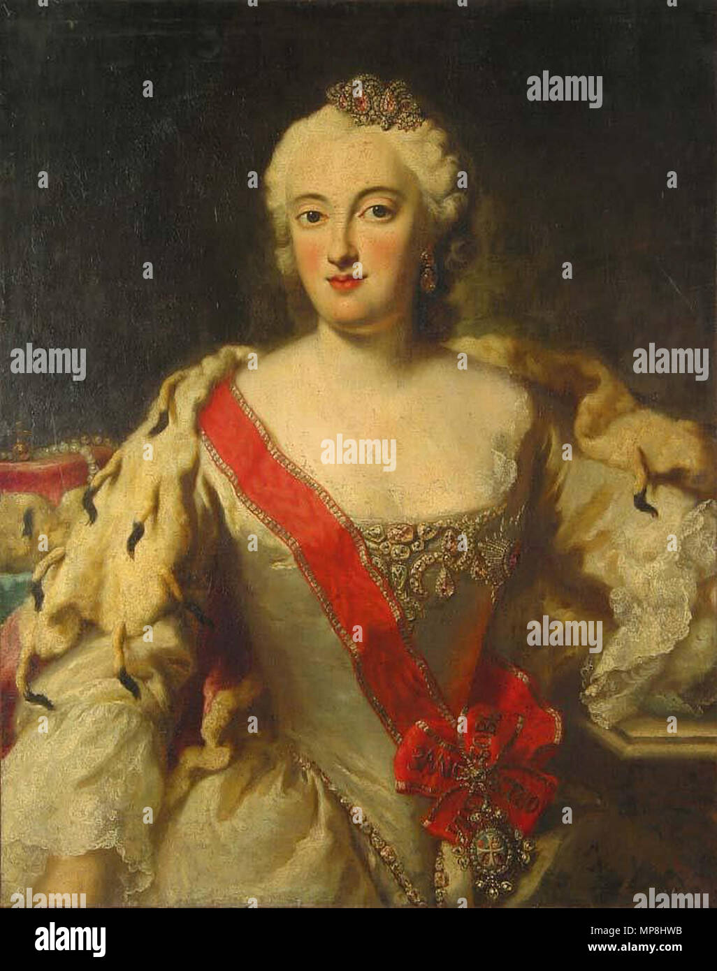 . Anglais : Portrait of Maria Anna Sophia de Saxe (1728-1797), électrice de Bavière . Années 1740. 743 Josepha de Saxe Banque D'Images
