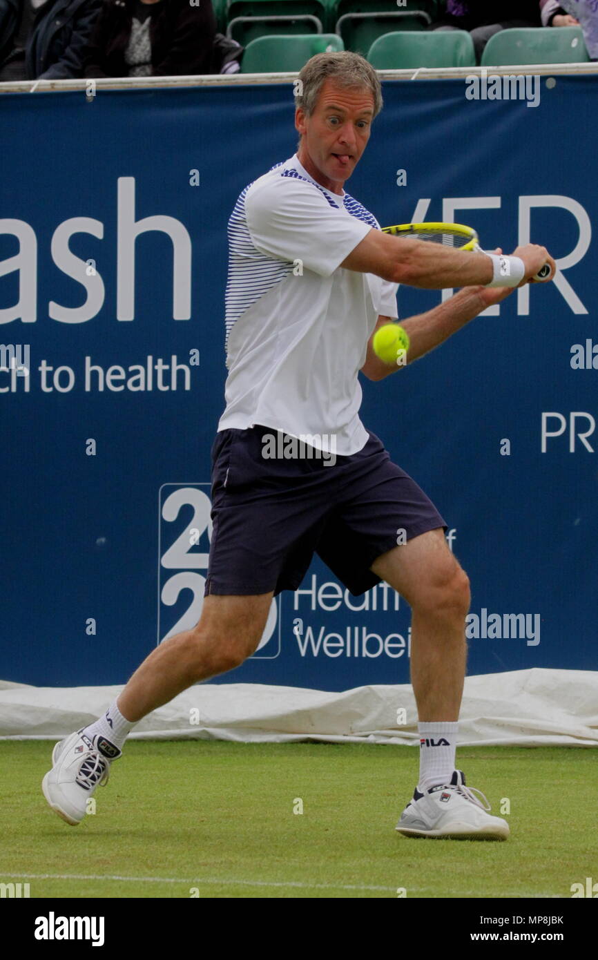 Liverpool, UK,tennis Player anders jarryd-joue au tournoi de tennis de Liverpool Ian crédit Fairbrother/Alamy Stock Photos Banque D'Images