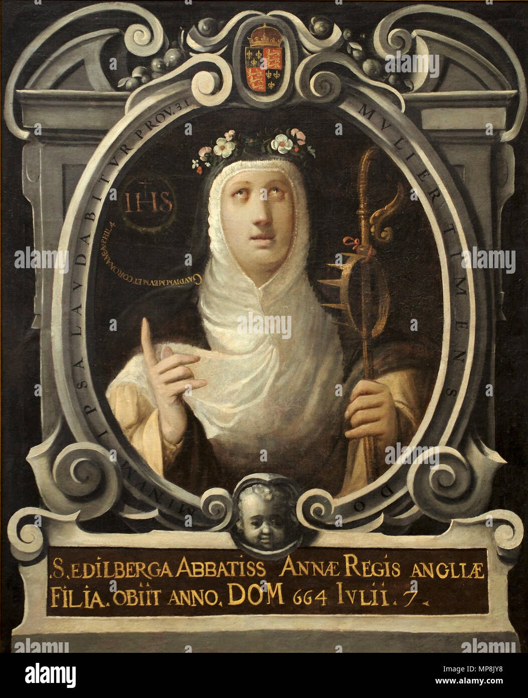 . Español : Edilberga, 1602, Juan de Roelas. Sacristia de la Iglesia de San Miguel et San Julián, Valladolid. 7 décembre 2013. Juan de Roelas 748 Juan de Roelas Santa - Edilberga 20131207 Banque D'Images