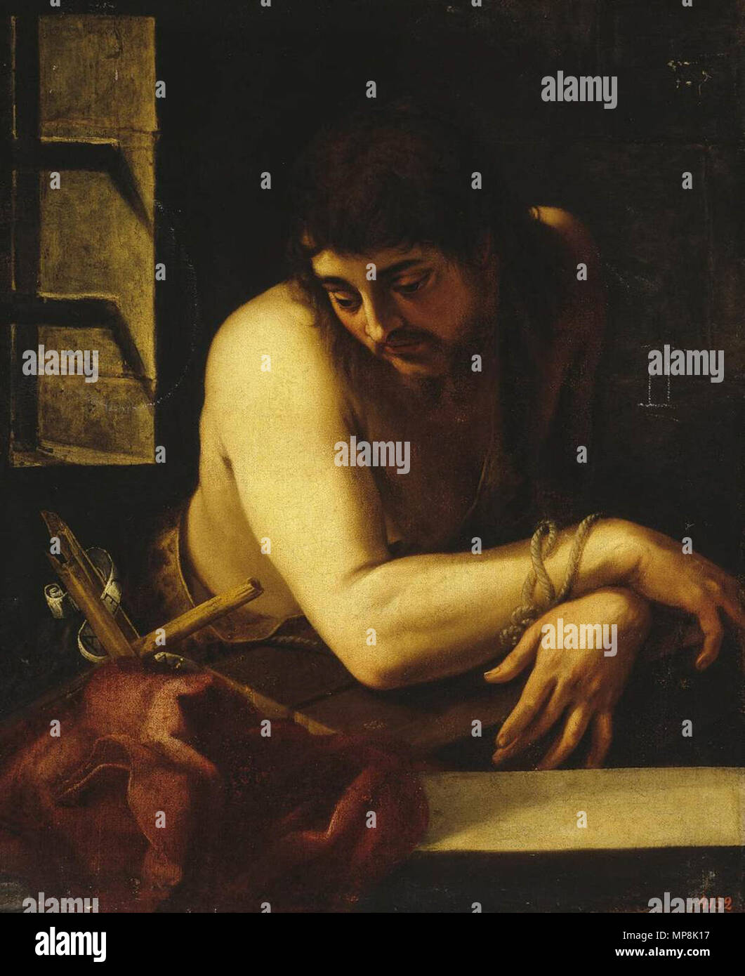 748 Juan Fernández de Navarrete - Saint Jean Baptiste dans la prison - WGA16467 Banque D'Images 748 Juan Fernández de Navarrete - Saint Jean Baptiste dans la prison - WGA16467 Banque D'Images