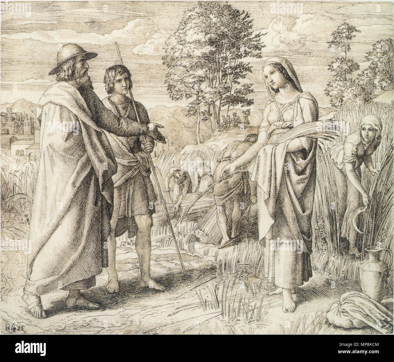 . Ruth und Boas . 1825. Julius Schnorr von Carolsfeld (1794-1872) peintre et graveur allemand Description Date de naissance/Décès Jeu 26 Mars 1794 24 mai 1872 Lieu de naissance/décès Leipzig Dresden lieu de travail Vienne, Rome, Munich, Dresde contrôle d'autorité : Q703458 : VIAF 27301812 ISNI : 0000 0001 1023 2110 ULAN : 500002319 RCAC : n85182194 : WGA Julius SCHNORR von Carolsfeld, WorldCat Antonio Joli 1103 - Ruth und Boas Banque D'Images