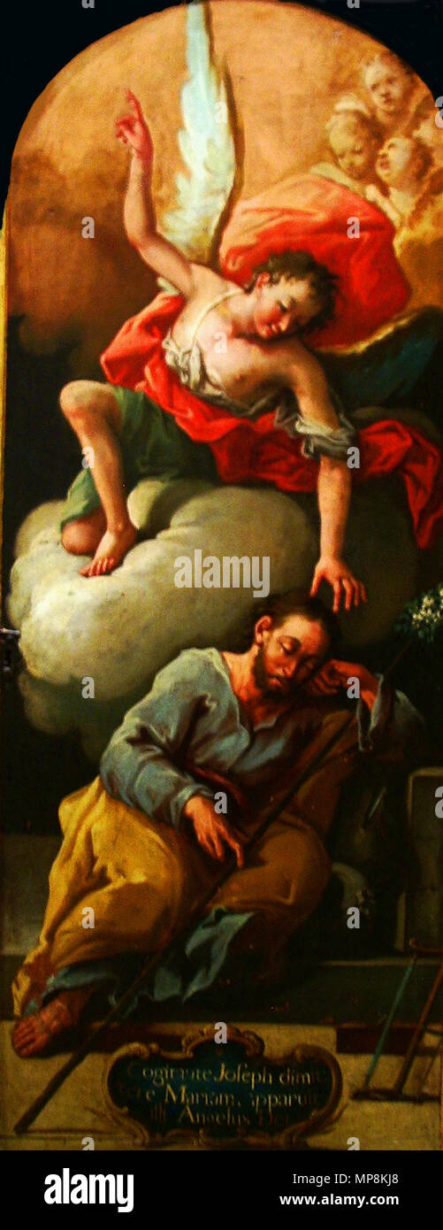 1150 Sueño de José, por José Luzán Banque D'Images