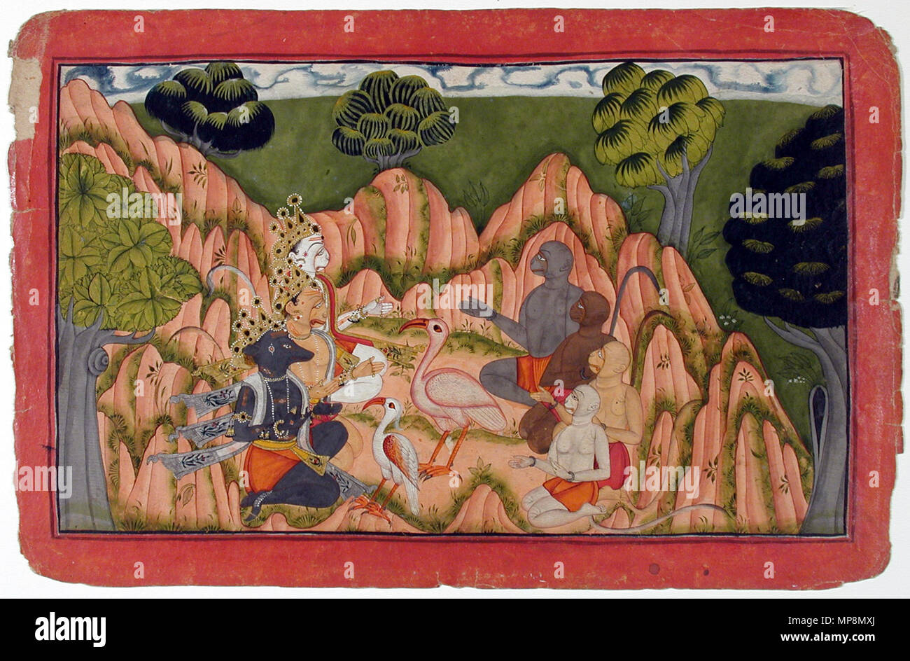 . Anglais : Série Titre : le voyage de Rama Ramayana Suite Nom : Date de création : ca. Affichage 1700 Dimensions : 8 3/16 in. x 12 19/32 in. (20,8 cm x 32 cm) de la ligne de crédit : Edwin Binney 3ème Numéro : 1990.1064 Collection :  <a href ='http://www.sdmart.org/art/our-collection/asian-art' rel ='nofollow' >Les San Diego Museum of Art </a > . 27 juillet 2001, 15:54:42. Anglais : thesandiegomuseumofartcollection 1174 Le grand vautour donne des nouvelles de Sita pour le singe de chefs (6125122500) Banque D'Images