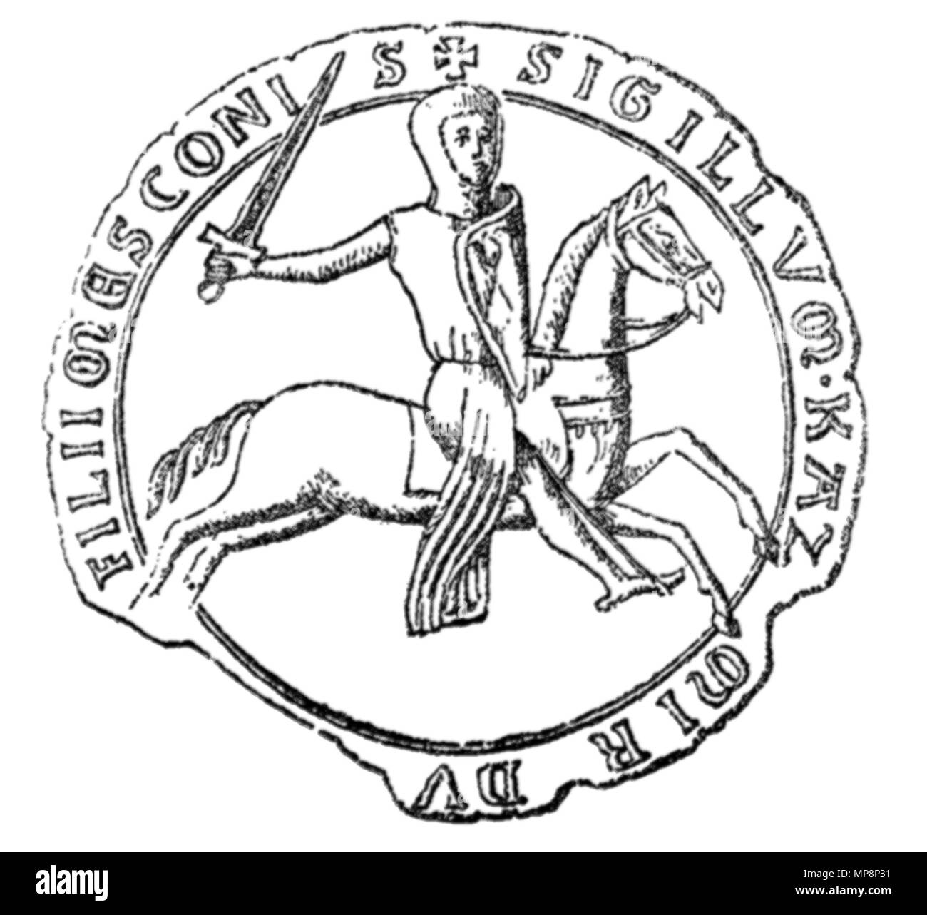 . Anglais : Kazimierz Opolski seal 1226 Печать Казимира Русский : J'Опольского. 1226 г. 19e siècle. Plaque 761 anonyme Kazimierz I opolski seal 1226 Banque D'Images
