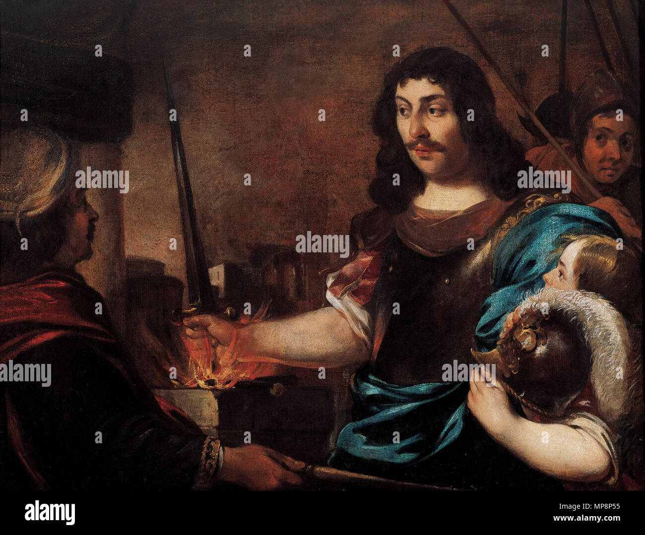 762 Eberhart Keilhau, alias Monsú Bernardo - l'héroïsme de Caius Mucius Scaevola - Google Art Project Banque D'Images