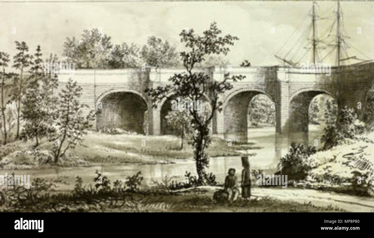 . Anglais : l'Aqueduc Kelvin par James Hopkirk (1749 - 1838) . 1829. James Hopkirk (1749 - 1838) 762 Aqueduc Kelvin par James Hopkirk Banque D'Images