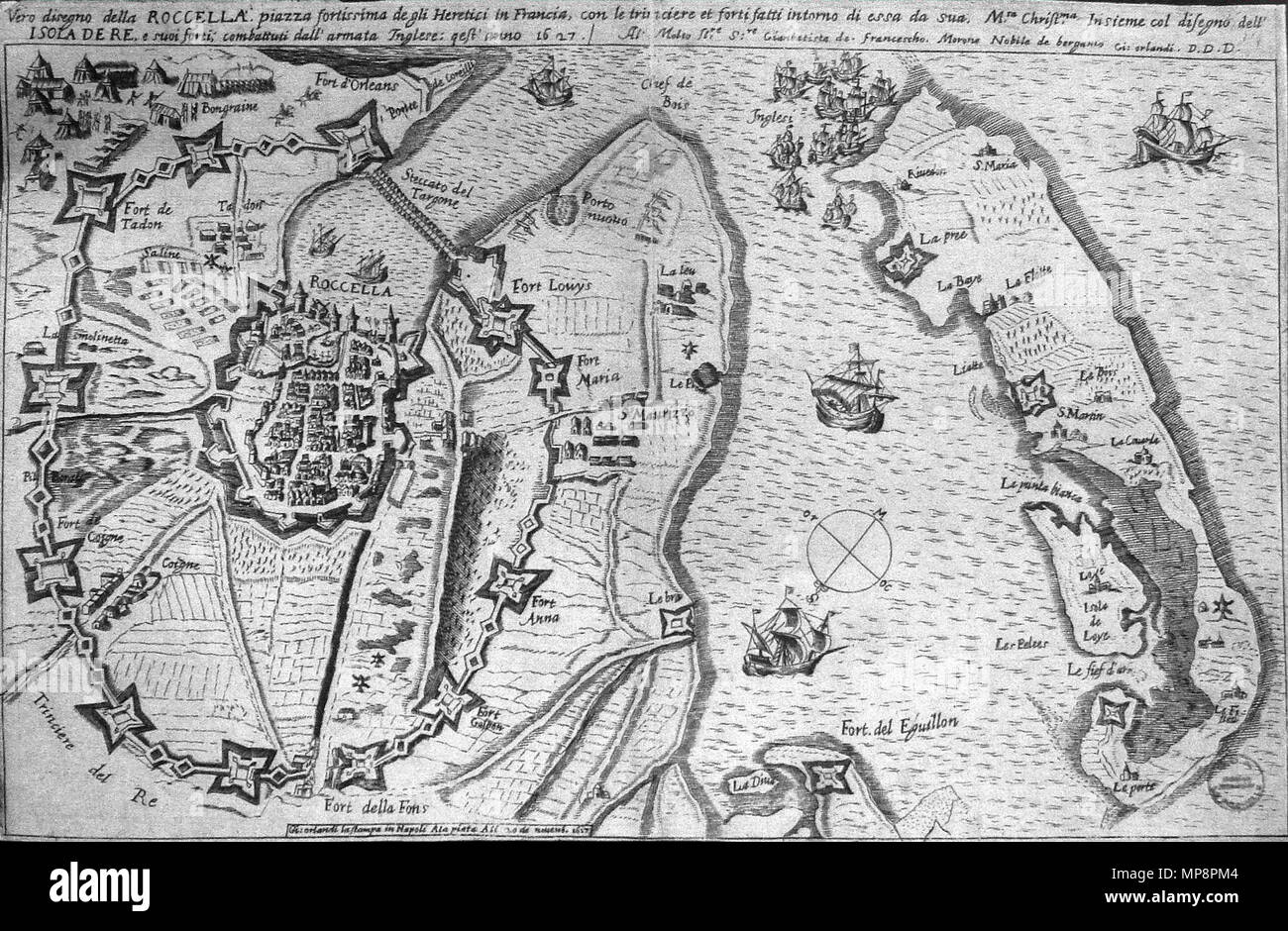 . Anglais : Siège de La Rochelle par Orlandi 1627 . 1627. Orlandi, 1627 1119 Siège de La Rochelle par Orlandi 1627 Banque D'Images