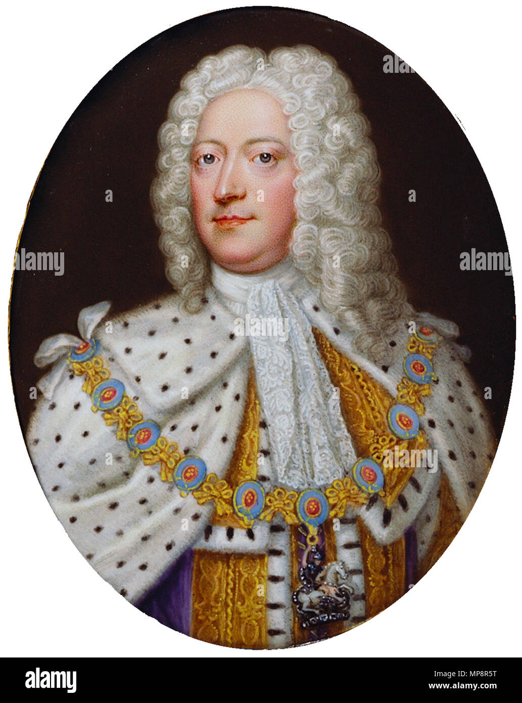 . Anglais : Le Roi George II d'Angleterre . 1727. Christian Friedrich Zincke (1683-1767) Noms alternatifs Christian Friedrich Zink peintre et miniaturiste anglo-allemande Description Date de naissance/décès vers 1684 24 mars 1767 Lieu de naissance/décès Dresden Lambeth (désormais Londres) période de travail, à partir de 1700 jusqu'à 1746 le lieu de travail de contrôle de l'autorité de Londres : Q1028749 : 59009461 VIAF ULAN : 500011388 RCAC : c2001018263 GND : 1089671164 : 73KulturNav defb0D-148A-478f-ac9a-f1f6da174d1un WorldCat 765 Le Roi George II d'Angleterre Banque D'Images