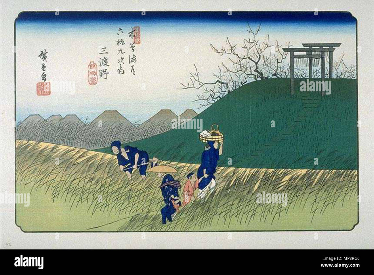 . Sur le Midono Kisokaido, l'ukiyo-e imprime par Hiroshige . Hiroshige (1797-1858), Utashige 歌川廣重 Autres noms (歌重 Ichiyūsai J), Hiroshige (一幽斎廣重), Andō Hiroshige (安藤広重), nom de naissance : Andō Tokutarō (安藤 徳太郎) Description artiste japonais ukiyo-e, peintre et dessinateur Date de naissance/décès 1797 12 octobre 1858 Lieu de naissance/décès Edo Edo période de travail entre vers 1812 et vers 1858 L'emplacement de travail aujourd'hui, Edo Tokyo, Tōkaidō (route) (1832), Kyoto (1832) contrôle d'autorité : Q200798 : VIAF 19678928 ISNI : 0000 0001 2021 9980 ULAN : 500019641 RCAC : n50044379 NLA : 35006801 767 WorldCat Kis Banque D'Images . Sur le Midono Kisokaido, l'ukiyo-e imprime par Hiroshige . Hiroshige (1797-1858), Utashige 歌川廣重 Autres noms (歌重 Ichiyūsai J), Hiroshige (一幽斎廣重), Andō Hiroshige (安藤広重), nom de naissance : Andō Tokutarō (安藤 徳太郎) Description artiste japonais ukiyo-e, peintre et dessinateur Date de naissance/décès 1797 12 octobre 1858 Lieu de naissance/décès Edo Edo période de travail entre vers 1812 et vers 1858 L'emplacement de travail aujourd'hui, Edo Tokyo, Tōkaidō (route) (1832), Kyoto (1832) contrôle d'autorité : Q200798 : VIAF 19678928 ISNI : 0000 0001 2021 9980 ULAN : 500019641 RCAC : n50044379 NLA : 35006801 767 WorldCat Kis Banque D'Images