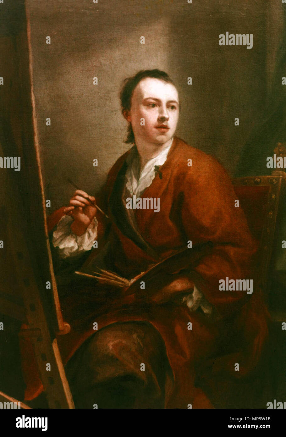 Autoportrait vers 1755. 884 Mengs, Selbstbildnis um 1755 Banque D'Images