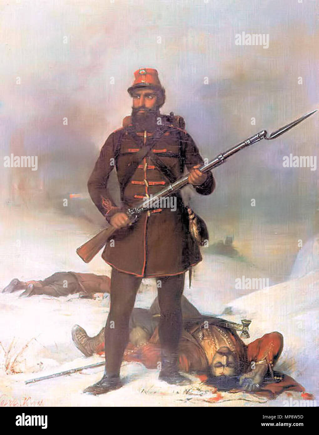 Soldat 1848. 1848 Vorossipkas 774 Kovacs Mihaly Banque D'Images