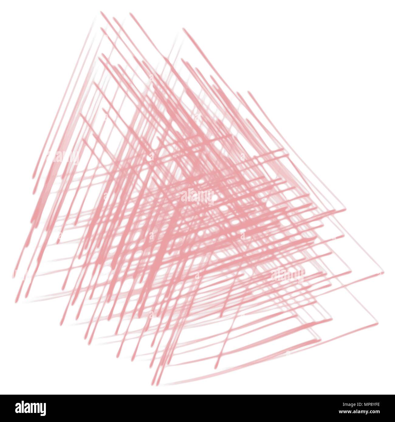 Aquarelle rouge lignes triangle motif gribouillis malpropre, vector illustration Illustration de Vecteur