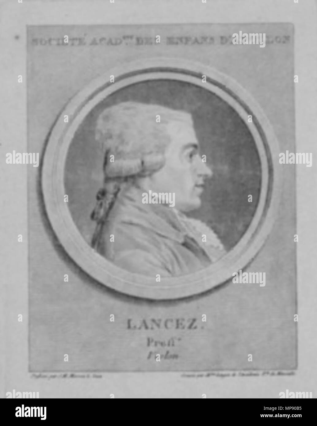. English : Lancez, professeur de violon, XVIIIème siècle. . 18e siècle. 790 Lancez, professeur de violon Banque D'Images