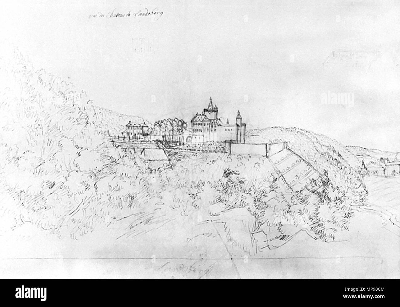 . Deutsch : Tuschezeichnung von Schloss Landsberge English : dessin à l'encre de Château Landsberg . vers 1730. Roidkin renier (1684-1741) Noms alternatifs René Roidkin Description peintre flamand et rapporteur pour avis Date de naissance/décès 2 Décembre 1684 13 mars 1741 Lieu de naissance/décès Spa Spa ou période de travail de Dreiborn de 1722 jusqu'en 1741 lieu de travail rhénan, Pays-Bas du Sud, Spa contrôle d'autorité : Q2144005 : 22938615 VIAF ULAN : 500100642 118837079 : GND RKD : 322738 791 LandsbergRoidkin1 Banque D'Images