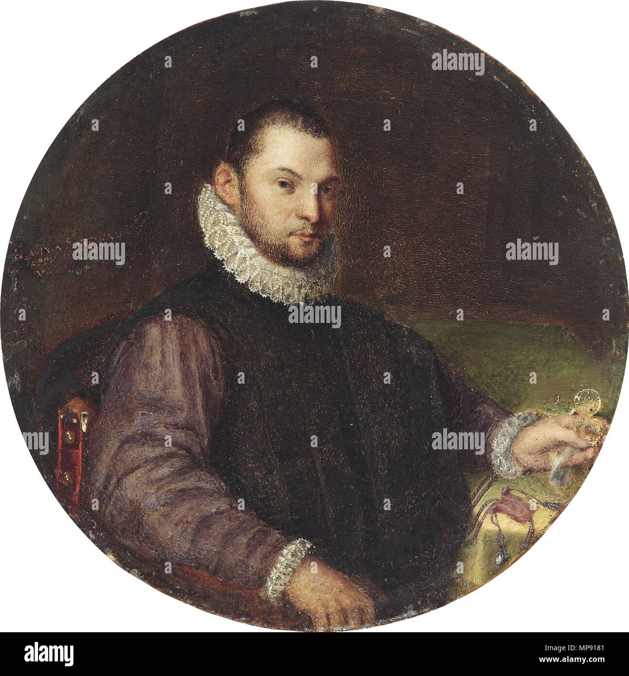 . Deutsch : Bildnis eines jungen Mannes, Mitte rechts undeutlich signiert (L) A V I N I F (O) N T A NA T I F A C I E) B A T M D , Öl auf Kupfer, Tondo, Durchmesser 16 cm . en 1615. Lavinia Fontana (1552-1614) Noms alternatifs Lavigna Fontana ; Zappi Fontana ; Livia Fontana ; Lavinia Zappi, Lavinia Fontana Zappi peintre Description Date de naissance/Décès 24 Août 1552 11 août 1614 Lieu de naissance/décès Rome Bologne Bologne lieu de travail (1579 - 1601), Rome (1600 - 1614) le contrôle d'autorité : Q236050 : VIAF 46951878 ISNI : 0000 0000 8379 7406 ULAN : 500012612 RCAC : n9070 Banque D'Images