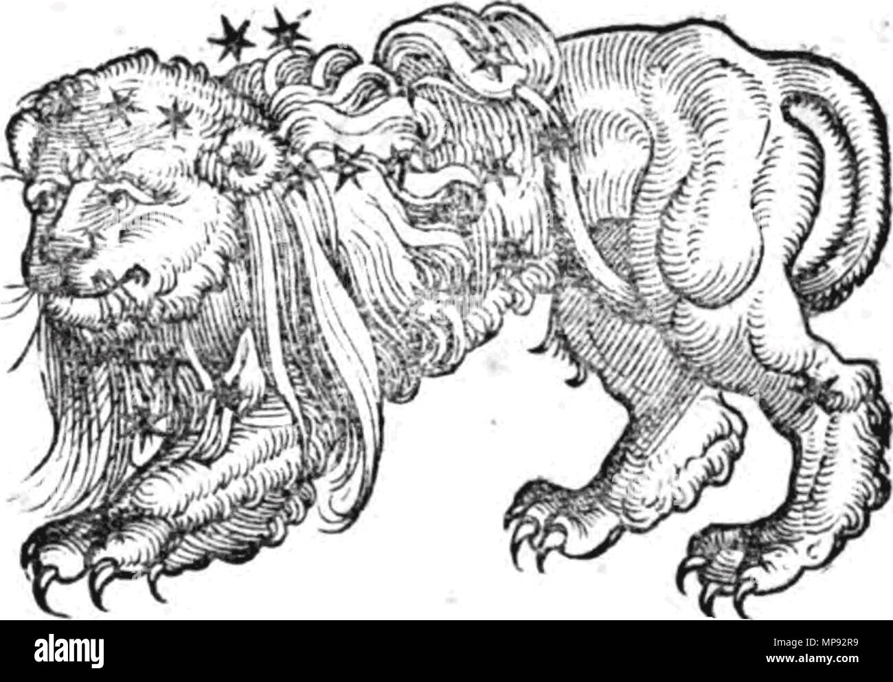 . Anglais : Leo le Lion, de Guido Bonatti Liber Astronomiae . 17 décembre 2011. Nicolaus Pruknerus, Guido Bonatti bonatti-Leo 802 Banque D'Images