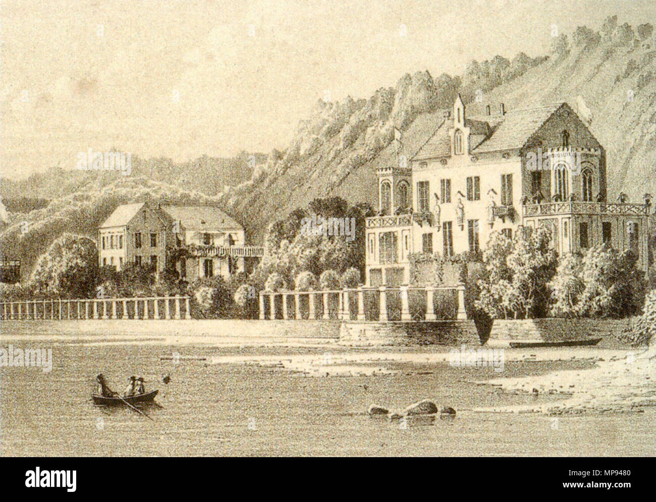 . Villa Leuchtenberg dans Lindau-Reutin «Lithgraphien Sammelmappe aus der vom Bodensee' von Julius Greth . vers 1860. Julius Greth (1824-1903) peintre allemand Description Date de naissance/décès 1824 1903 Lieu de naissance/décès Bydgoszcz Heidelberg période de travail, vers 1850-1875 lieu de travail Bydgoszcz, Gdańsk, Ravensburg contrôle d'autorité : Q16739442 VIAF : 95595168808 Leuchtenberg um1860 Banque D'Images