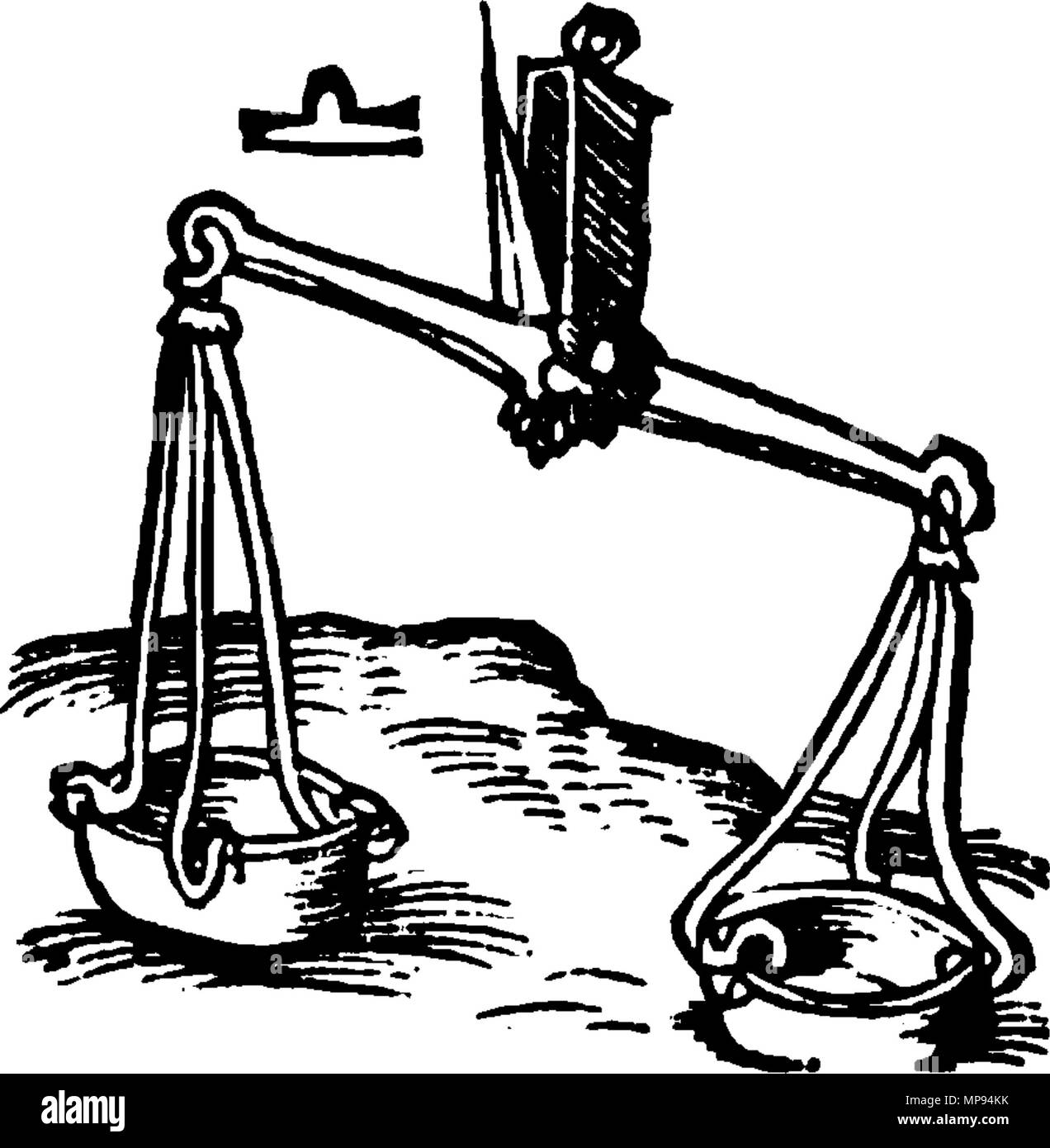 . Anglais : Balance la balance, de Guido Bonatti Liber Astronomiae . 17 décembre 2011. Nicolaus Pruknerus, Guido Bonatti bonatti balance - 809 Banque D'Images