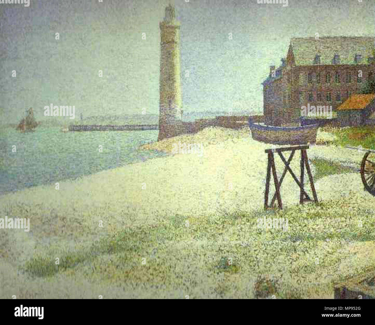 Le phare de Honfleur. Phare de Honfleur . 1886. 810 Phare de Honfleur 1886 Georges Seurat Banque D'Images