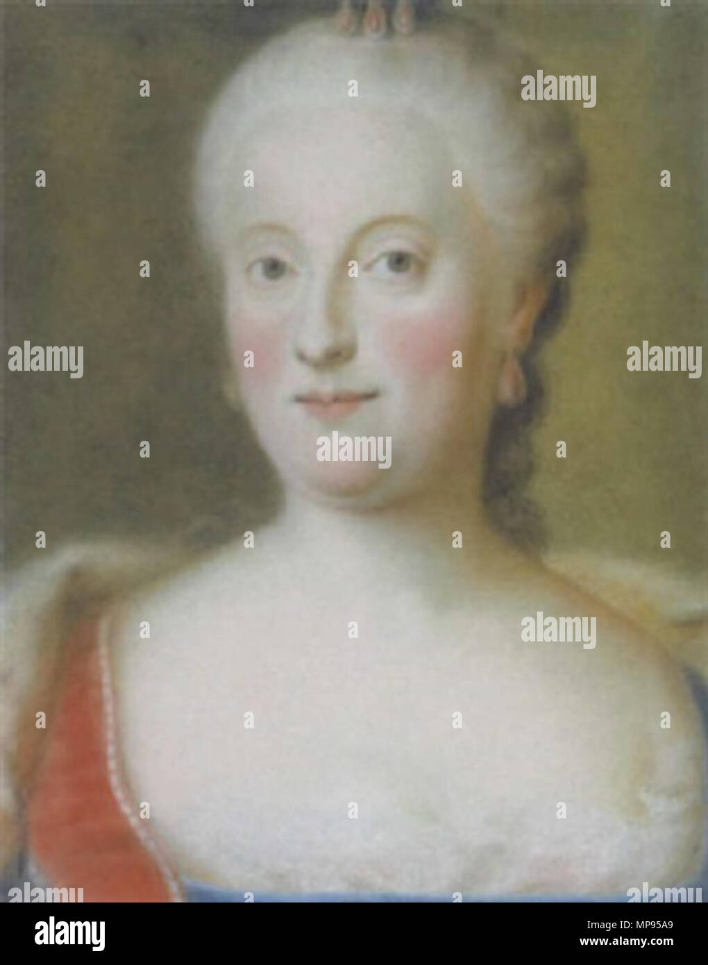 . Anglais : portrait de l'Impératrice Marie-Thérèse (1717-1780), mais probablement portrait de Maria Anna Sophia de Saxe (1728-1797) le port de l'écharpe d'l'Ordre de Sainte Catherine. . 18e siècle. 812 Liotard, cercle de - portrait de l'Impératrice Maria Theresia, pastel Banque D'Images