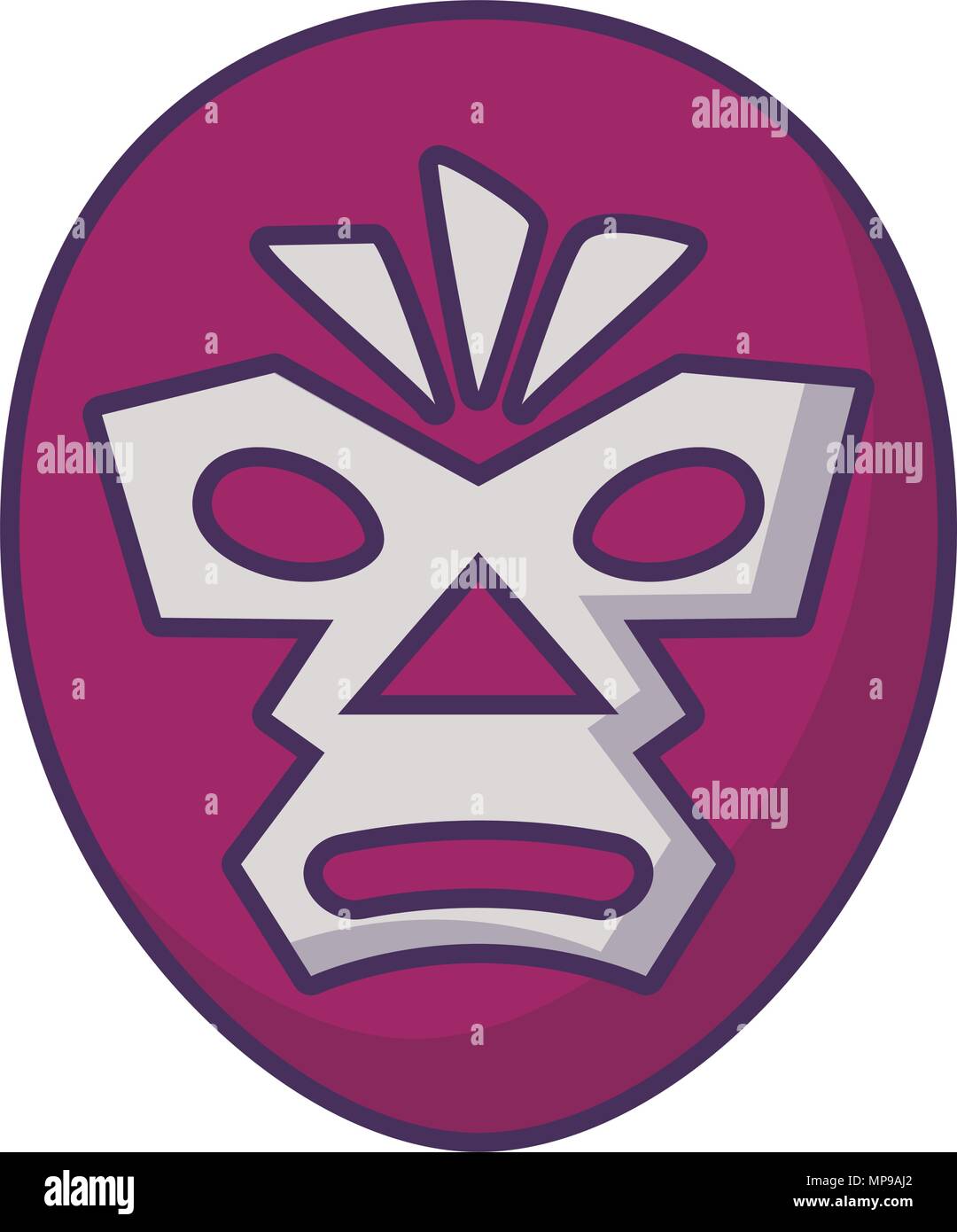 Masque de catcheur icône sur fond blanc, vector illustration Illustration de Vecteur