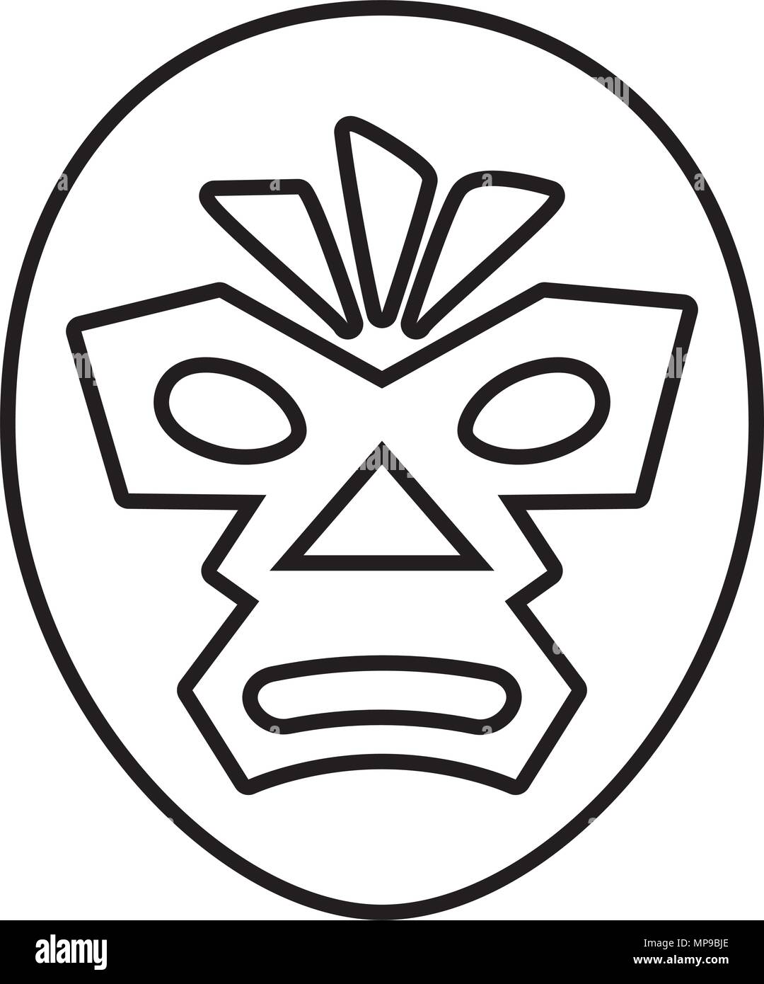 Masque de catcheur icône sur fond blanc, vector illustration Illustration de Vecteur