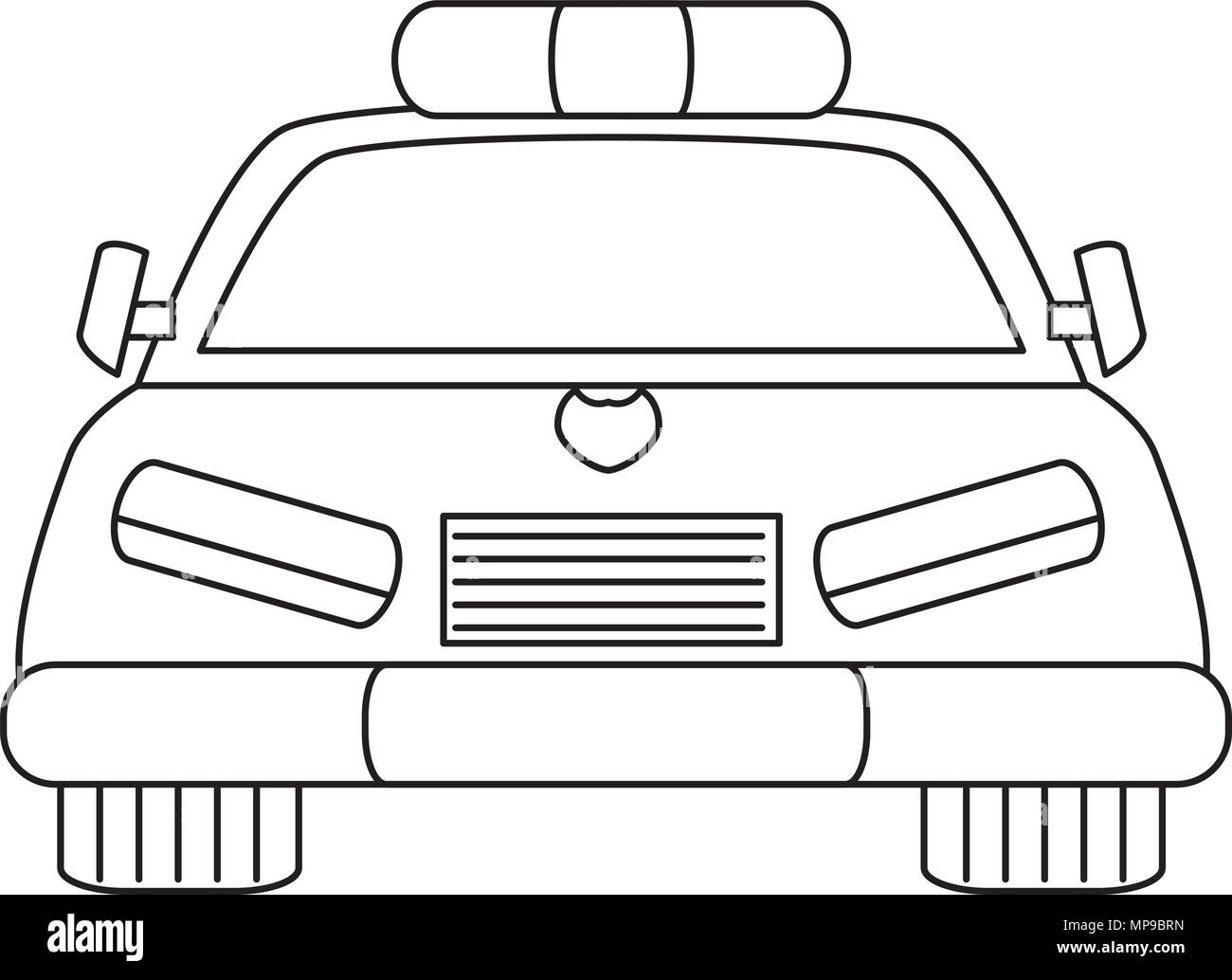 Voiture de police icône sur fond blanc, vector illustration Image ...