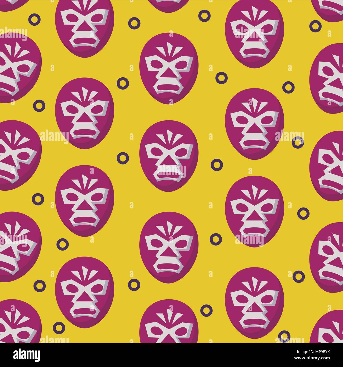 Arrière-plan de masque de catcheur, modèle vector illustration Illustration de Vecteur