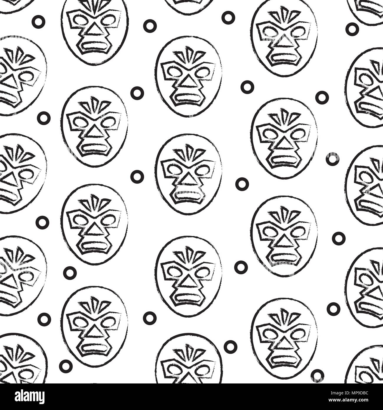 Arrière-plan de masque de catcheur, modèle vector illustration Illustration de Vecteur