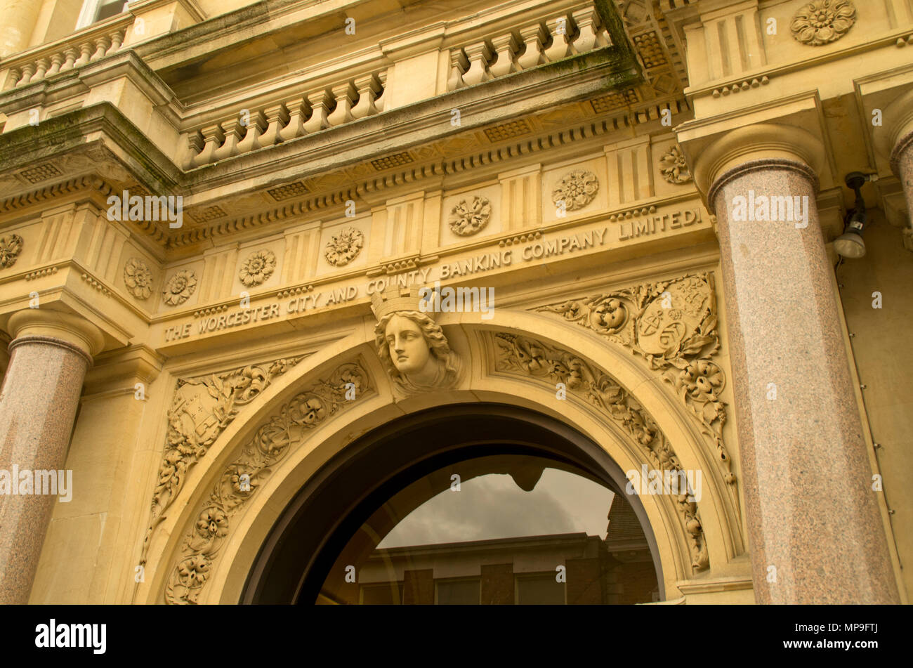 La Ville et le Comté de Worcester Bank Limited building Banque D'Images