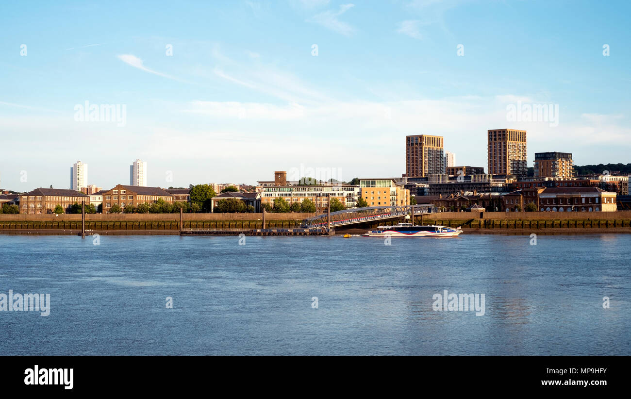 Woolwich Arsenal Pier Banque D'Images