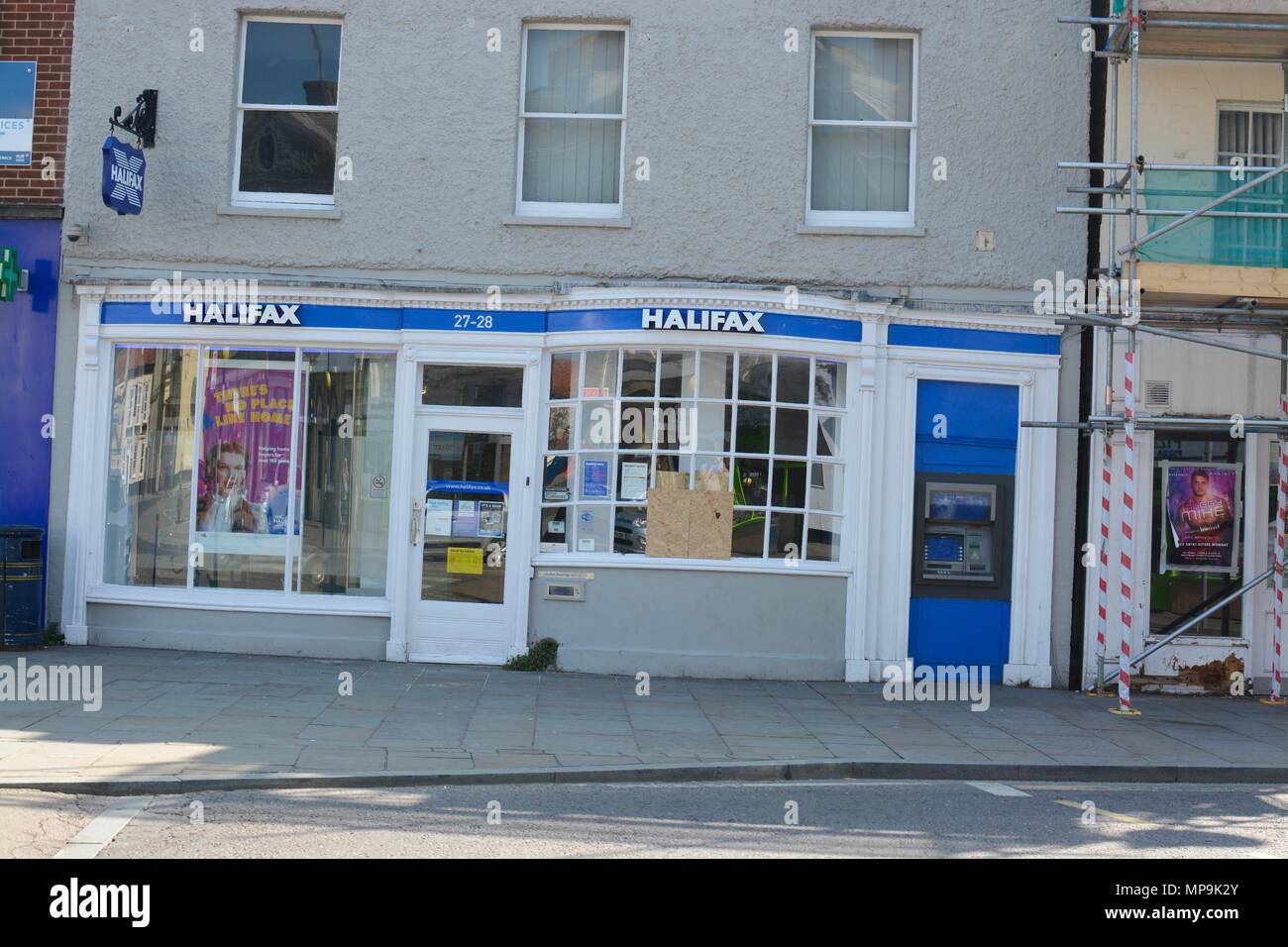 Halifax Bank dans la ville de Boston, Lincolnshire, Royaume-Uni Banque D'Images