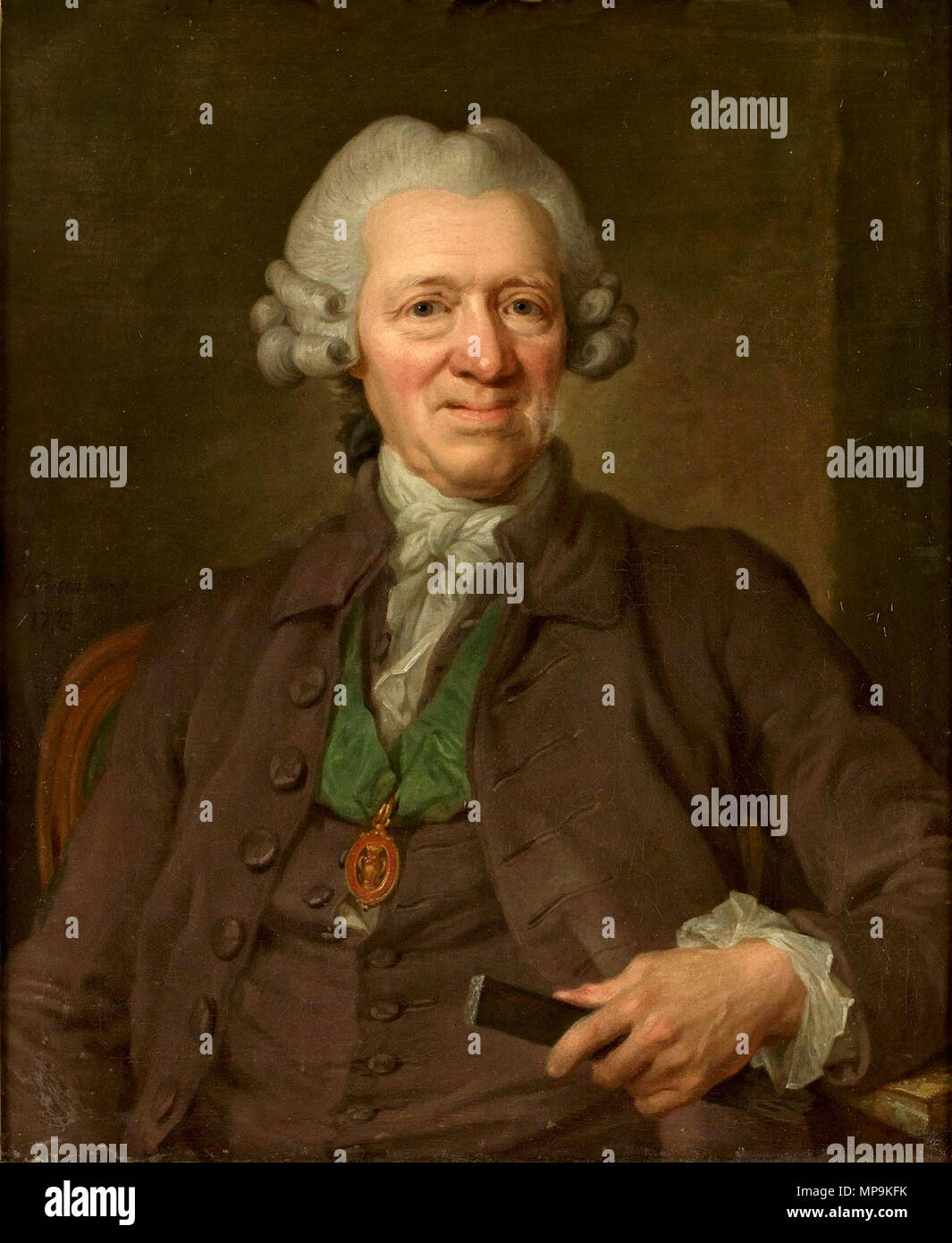 Portrait de Jacob Ramsell (1720-1804) 18e siècle. 818 Lorens Pasch DY - Jacob Ramsell Banque D'Images