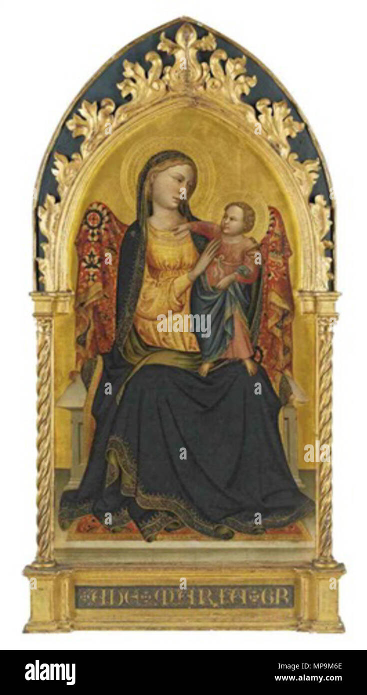 820 Lorenzo-di-niccolò-la-vierge-et-enfant-intronisé Banque D'Images