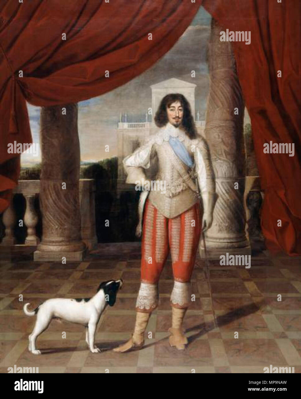 Louis XIII de France (Chiswick House). Cette peinture a traditionnellement été attribuée à Ferdinand Elle. Il y avait trois générations de peintres portrait nommé Ferdinand elle, ils sont : Ferdinand Elle l'ancien (environ 1585-vers 1640) ; son fils Louis Elle, (appelé Ferdinand Elle ou Louis Le Père 1612-1689) et son fils Ferdinand Elle (également appelé Louis Le Fils 1648-1717). Ils ont tous comme spécialisés dans le style courtois portraitistes. Les deux premières ont déployé un style maniériste tardif dépendant de la formule exemples de Velde le jeune (1569-1622), Louis' style à dériver de cette Banque D'Images