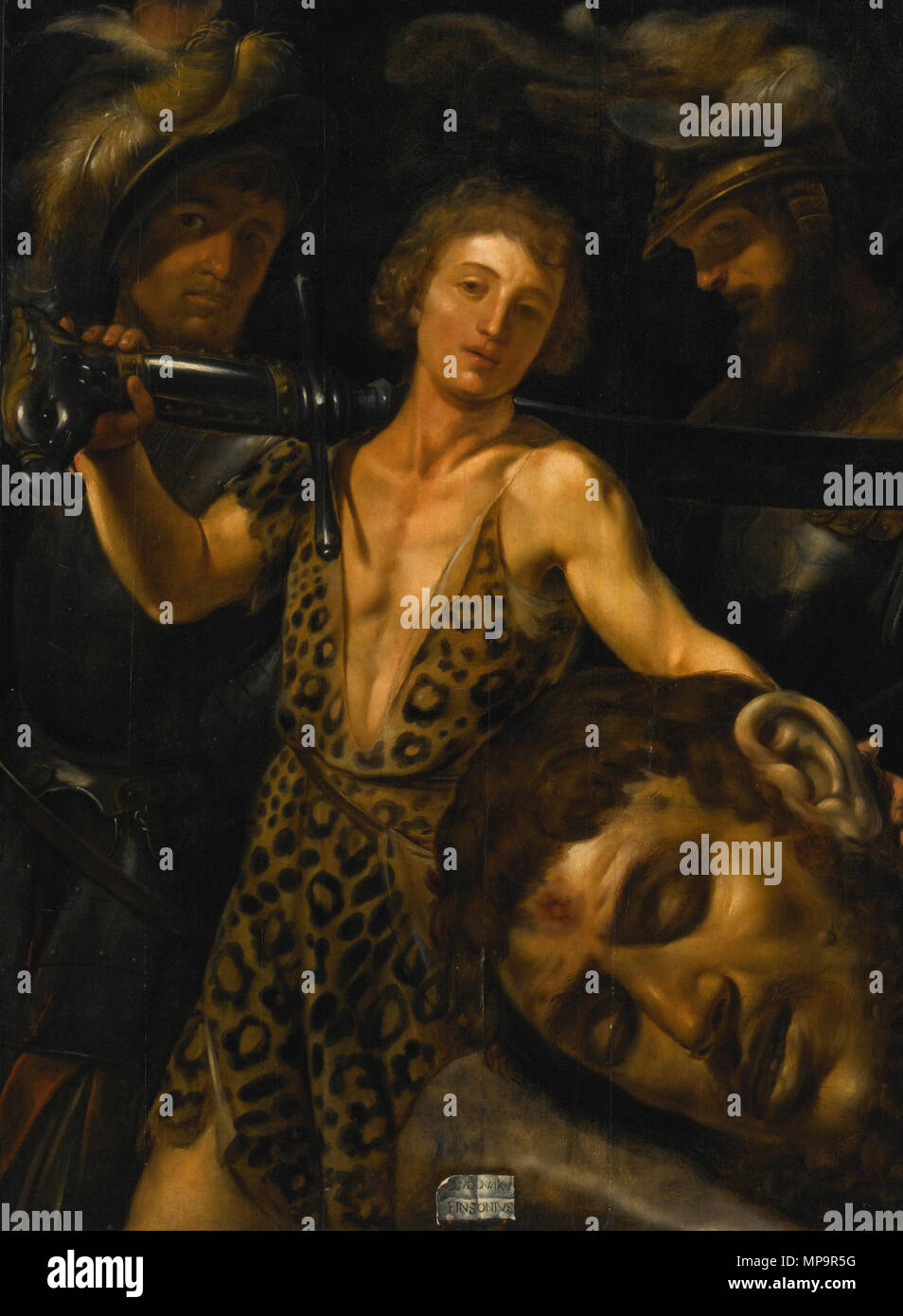 David avec la tête de Goliath . 832 Ludovicus Finson - David avec la tête de Goliath Banque D'Images