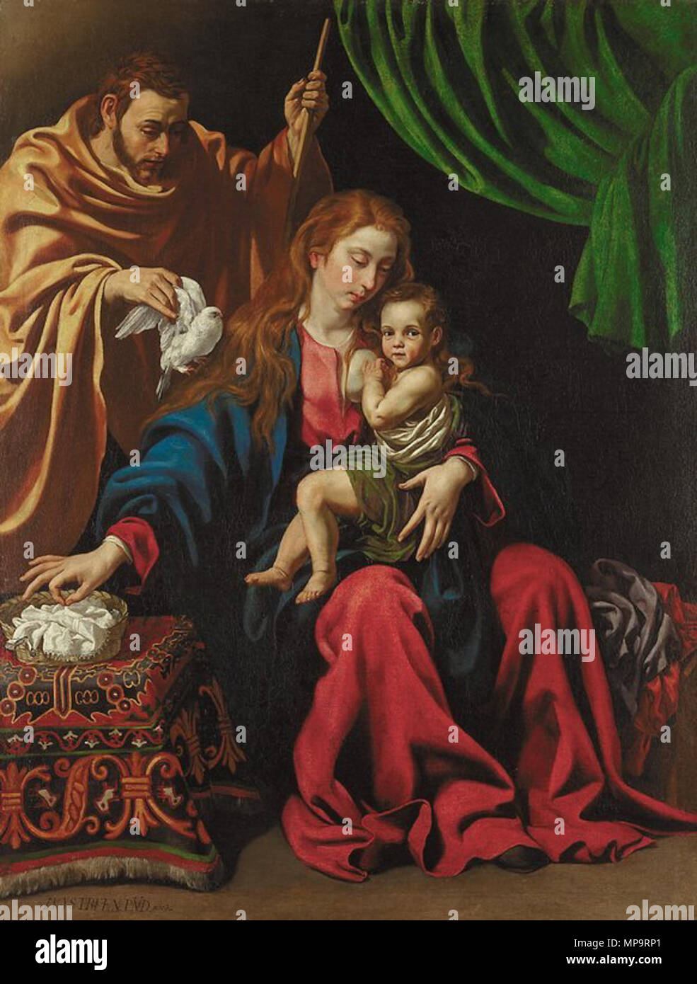 834 Luis Tristán - Sainte Famille Banque D'Images